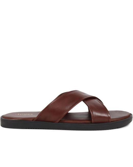 Jones Bootmaker Brown Whitehaven Leather Mules for men
