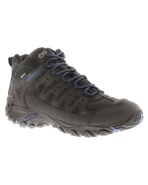Merrell Black Walking Boots Accentor Sport Mid Lace Up for men