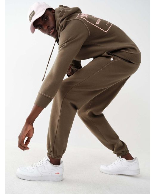 True Religion Green Big T Logo Jogger for men