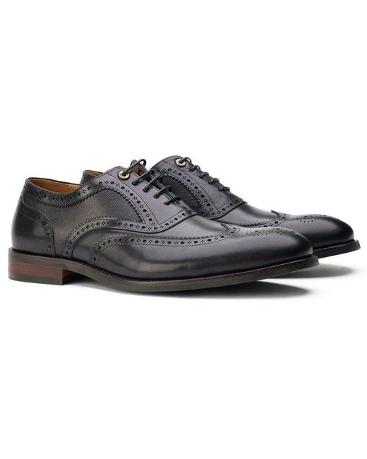 Simon Carter Black Diplodocus Brogue Shoes for men