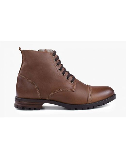 Redfoot Brown Decker Tan Leather Fashion Work Boot for men