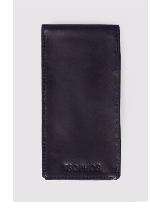 Limehaus Blue Leather Glass Case for men