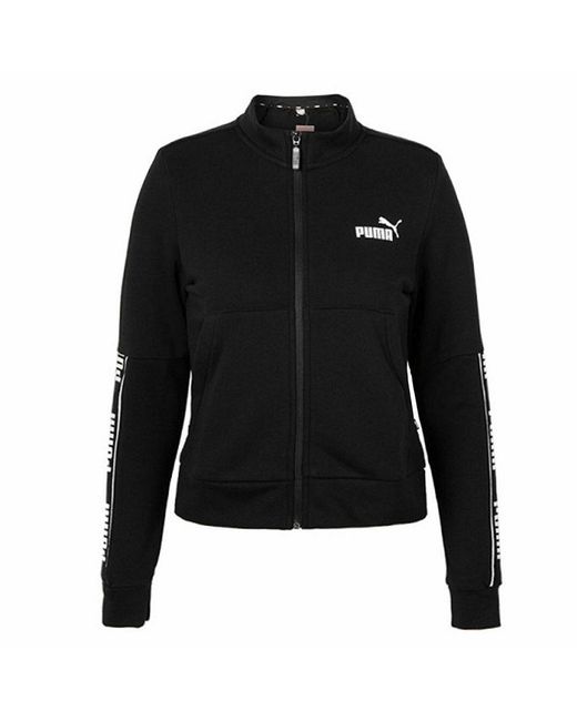 PUMA Black Long Sleeve Zip Up Track Jacket 581067 01 Cotton