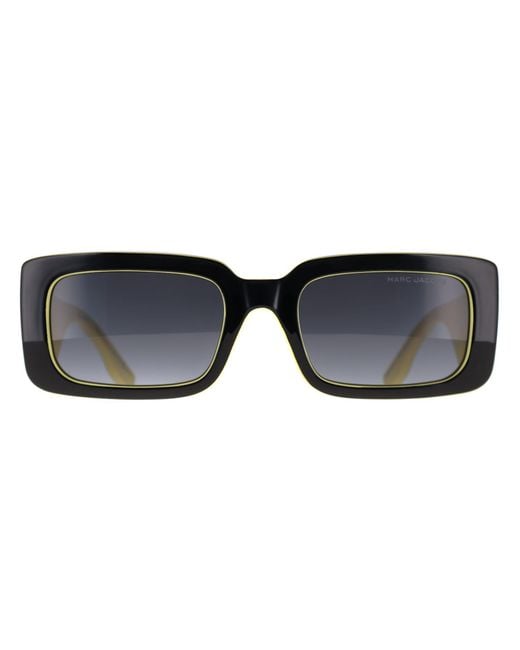 Marc Jacobs Black Rectangle Dark Gradient 804/S