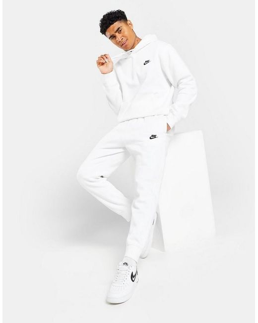 Nike White Club Hooded Fleece Tracksuit for men