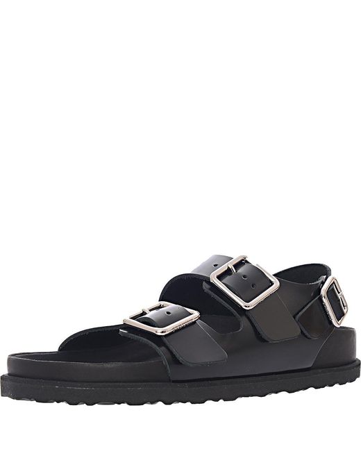 Birkenstock Blue X 1774 Milano Shiny Leather Double Strap Sandal