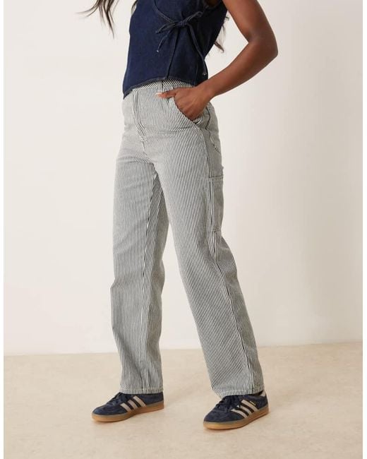 Dickies Blue Hickory Stripe Denim Carpenter Trousers