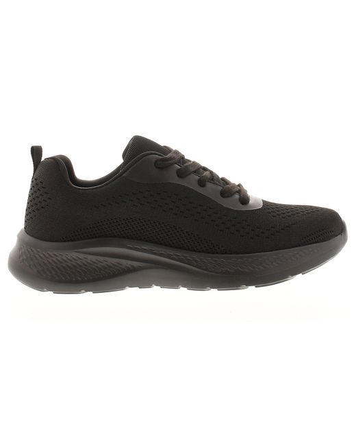 Surge Black Lightweight Trainers Elena Lace Up