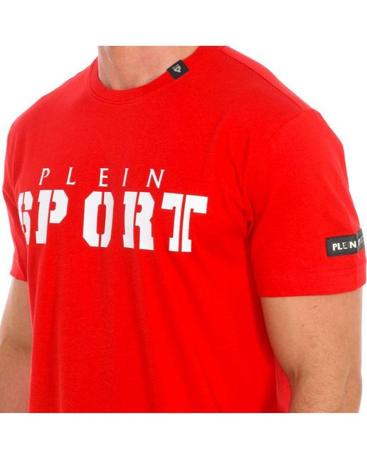 Philipp Plein Red Tips400 Short Sleeve T-Shirt for men