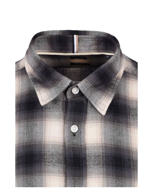 Boss Gray Liam Kent Shirt Medium for men