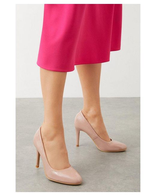 Wallis Pink Dallas Round Toe Stiletto Court Shoes