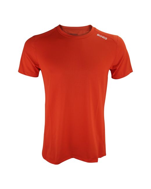 Björn Borg Red Lightweight Athletic Performance Sport Moisture-Wicking T-Shirt for men