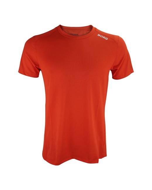 Björn Borg Red Lightweight Athletic Performance Sport Moisture-Wicking T-Shirt for men