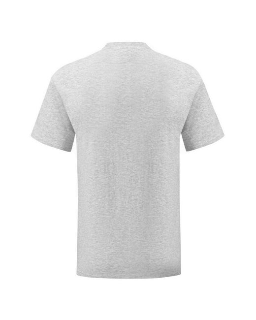 Fruit Of The Loom Gray Iconic 150 V Neck T-Shirt (Heather) Cotton for men
