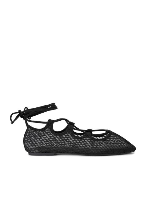 KG by Kurt Geiger Black Nina Tie Up Ballet Flats