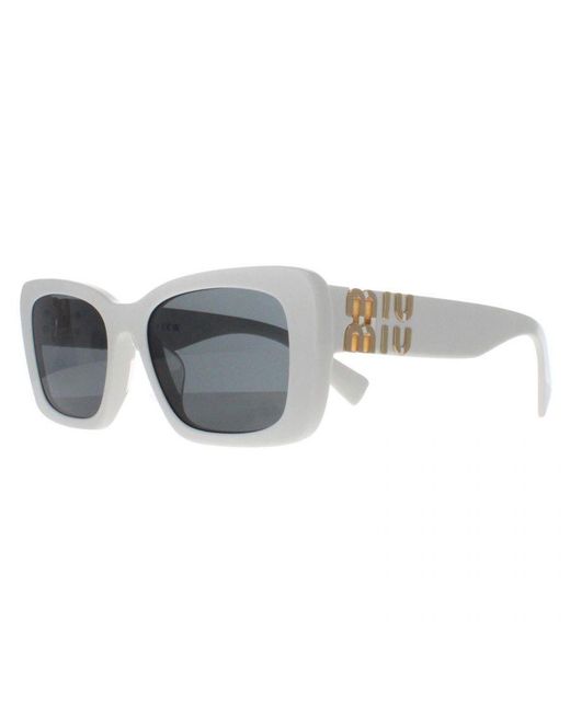 Miu Miu Gray Rectangle Dark Mu07Ys
