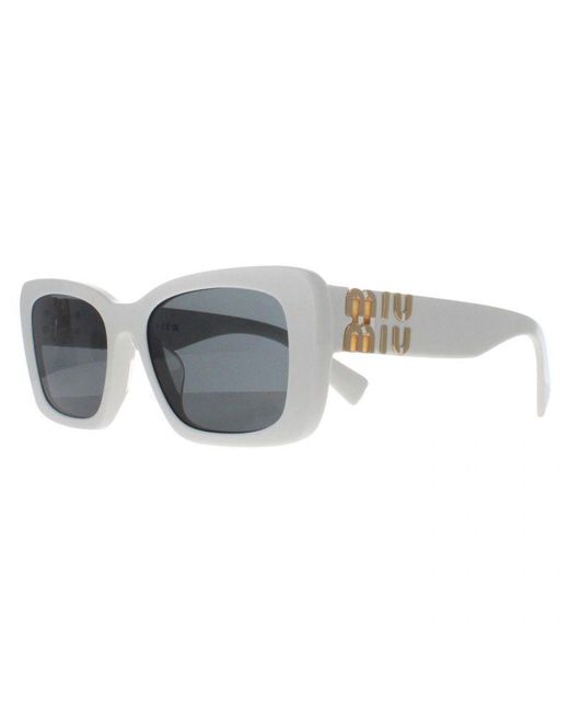 Miu Miu Gray Rectangle Dark Mu07Ys