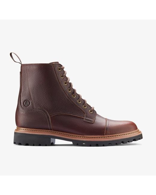 Clarks Brown Clarkridge Hi Tan Leather Boots for men