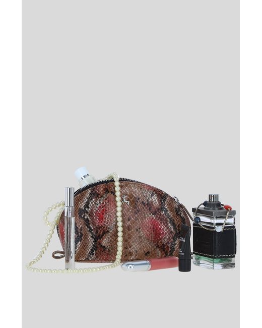 Ashwood Leather Brown 'Philippa' Real Makeup Bag
