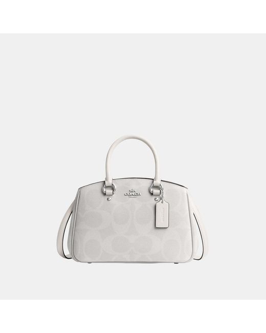 COACH White Savannah Small Carryall