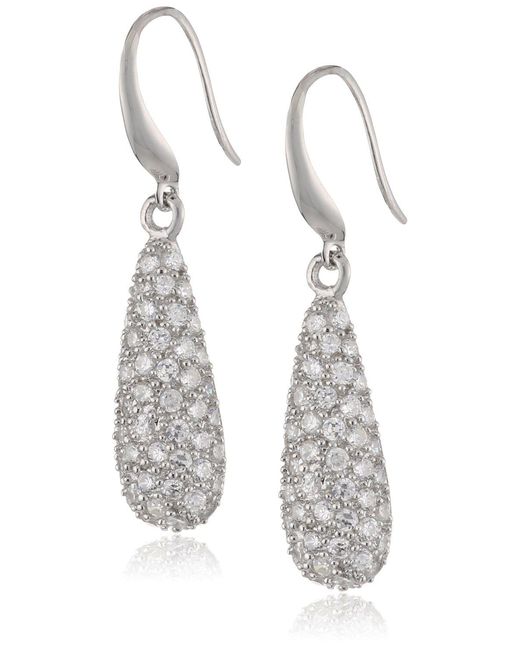 Orphelia White 925 Sterling Drop Earrings