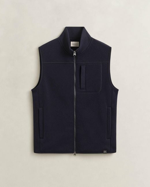 Gant Blue Regular Fit Sleeveless Gilet for men