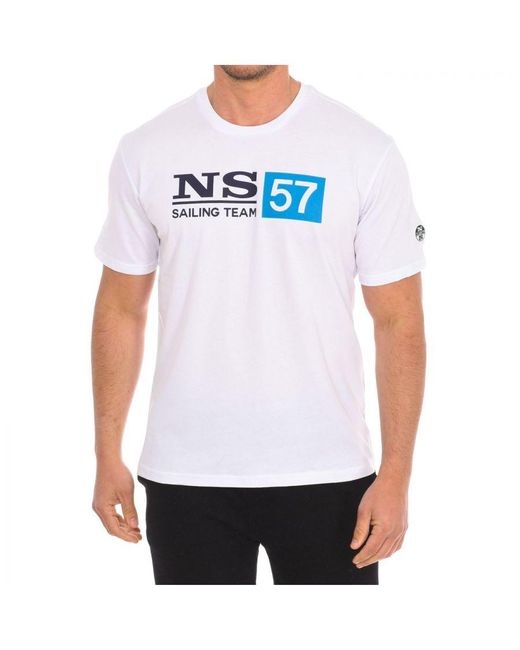North Sails White Short Sleeve T-Shirt 9024050 for men