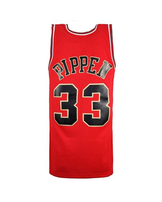 Mitchell & Ness Red Nba Jersey Scottie Pippen No.33 Vest for men