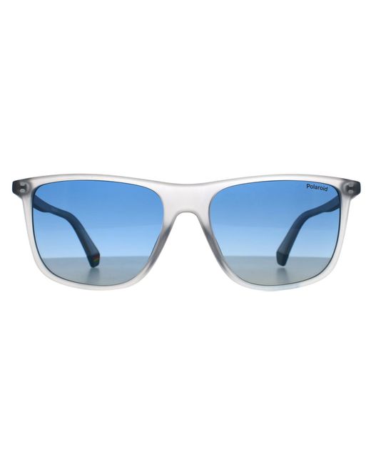 Polaroid Blue Rectangle Crystal Gradient Polarized Pld 6232/S