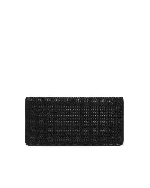 KG by Kurt Geiger Black Suedette Fleur Clutch Bag