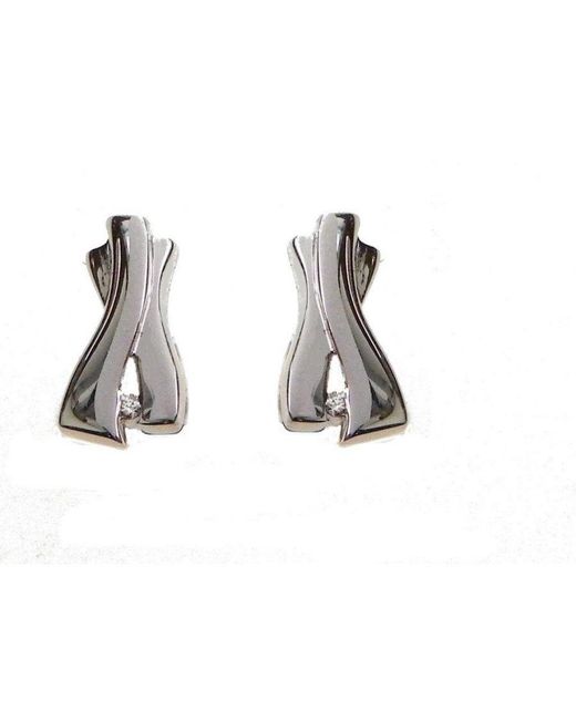 Orphelia Black 925 Sterling Stud Earrings