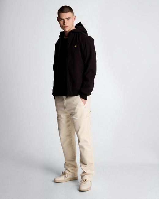 Lyle & Scott Black Mesh Lined Softshell Jacket for men