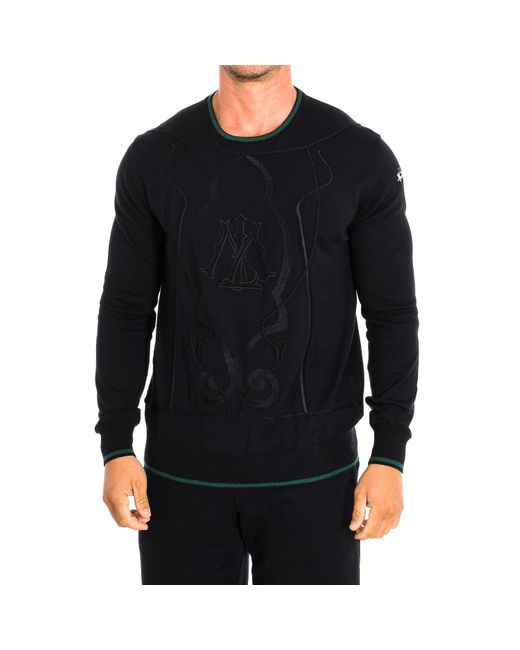 La Martina Black Long Sleeve Sweater Rms301-Xc008 for men