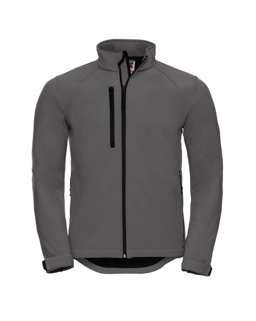 Russell Gray Water Resistant & Windproof Softshell Jacket (Titanium) for men