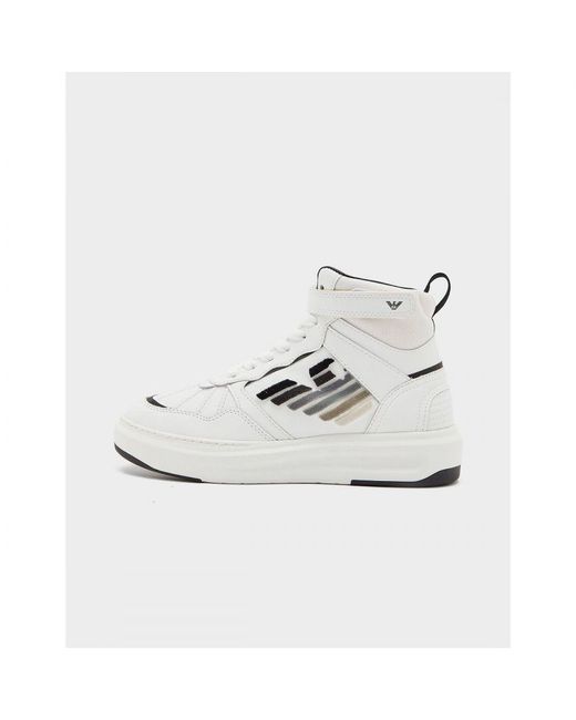 Armani White Womenss Chunky High Top Trainers