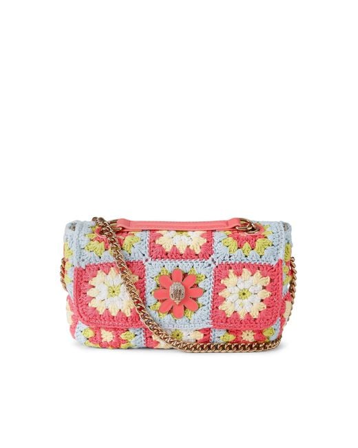 Kurt Geiger Red Crochet Md Kensington Bag