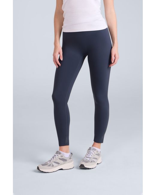 Mountain Warehouse Blue 'Leah' High Rise Leggings Moisture Wicking Stretchy Bottoms Polyamide