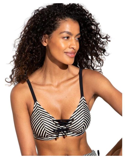 Pour Moi Black 24701 Radiance Underwired Rope Bikini Top