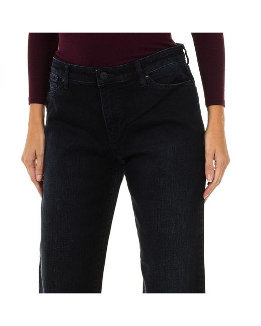 Armani Black Long Straight-Cut Denim Pants 6Y5J15-5Dwpz