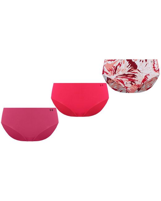 Under Armour Pink 3-Pack Ps Hipster Underwear Nylon