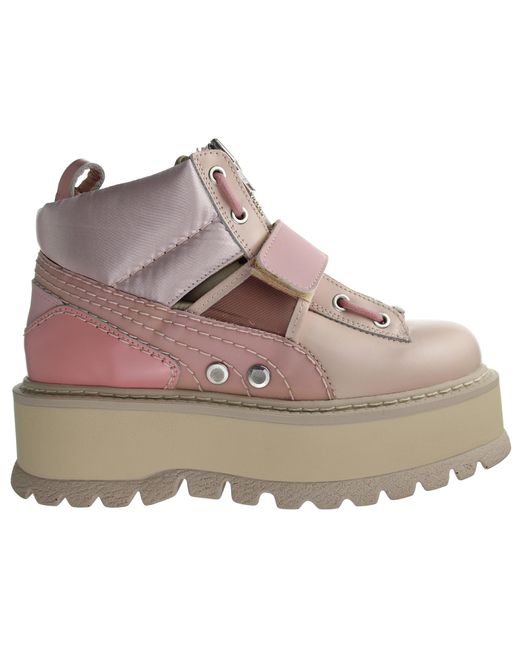 PUMA Gray X Fenty Bridal Rose Strap Boots