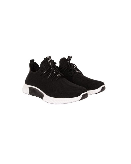 Crosshatch Black Rideout Trainers for men