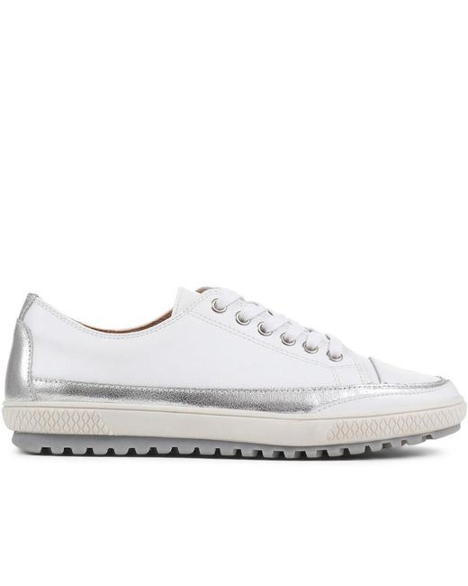 Jones Bootmaker White Memory Foam Trainers