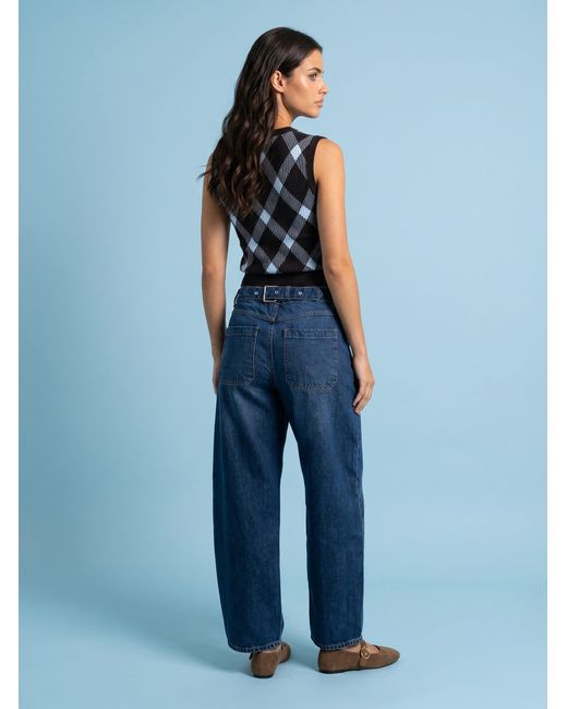 Urban Bliss Blue Fine Gauge Argyle Vest