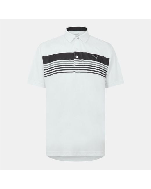 PUMA White West Regular Fit Short Sleeve Polo Shirt for men