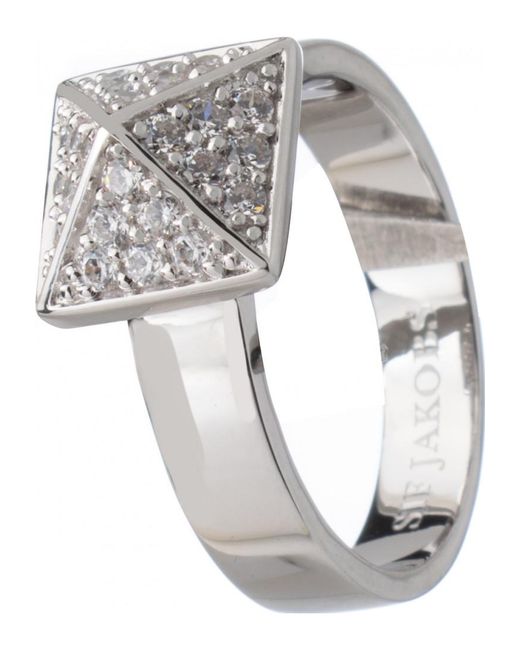 Sif Jakobs Gray R1851-1-Cz-60 Ladies Ring Sterling