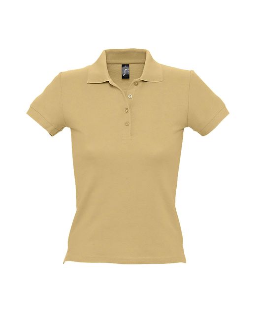 Sol's Yellow Ladies People Pique Short Sleeve Cotton Polo Shirt