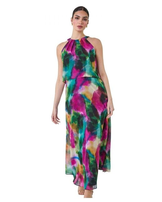 Chiffon overlay maxi dress 2025