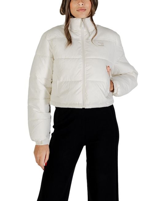 Tommy Hilfiger White Padded Cropped Jacket