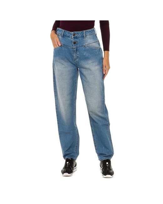 Armani Blue Long Worn Effect Denim Pants 6Y5J14-5Dwqz